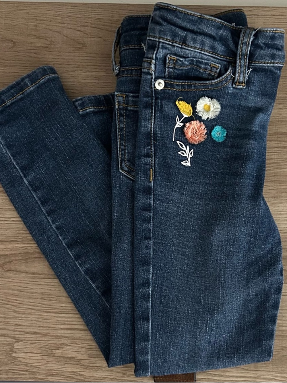 Cat & Jack Embroidered Flower Jeans